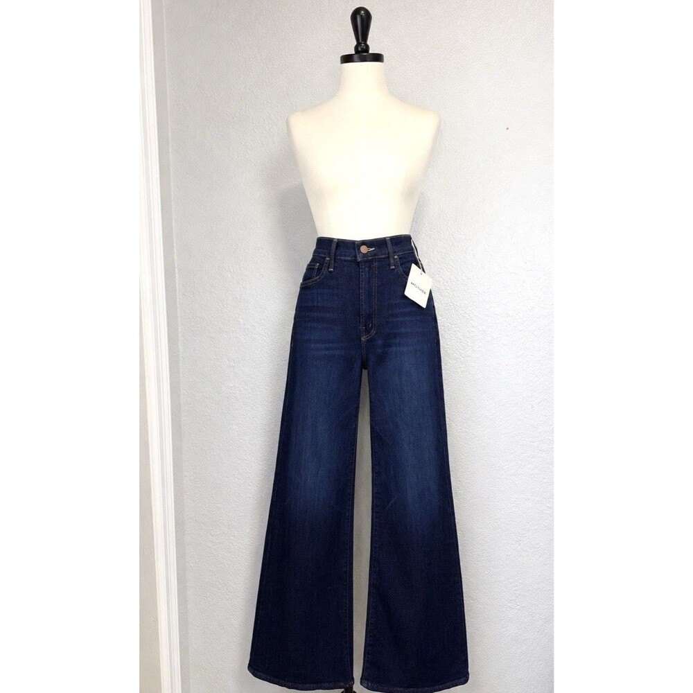 Mother The Hustler Roller Sneak Jeans In Off Limits High Rise Wide Leg Sz 26 NWT - Picture 4 of 15